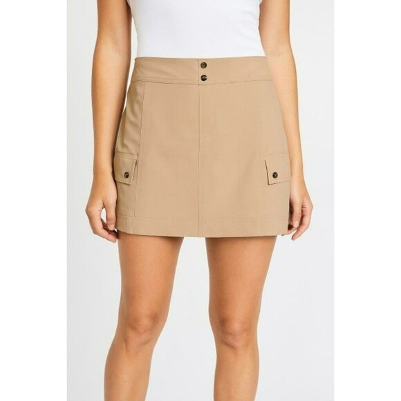 Tek Gear Women’s Utility Skort Khaki Beige Size Large Active Stretch Skirt Short - Picture 1 of 6